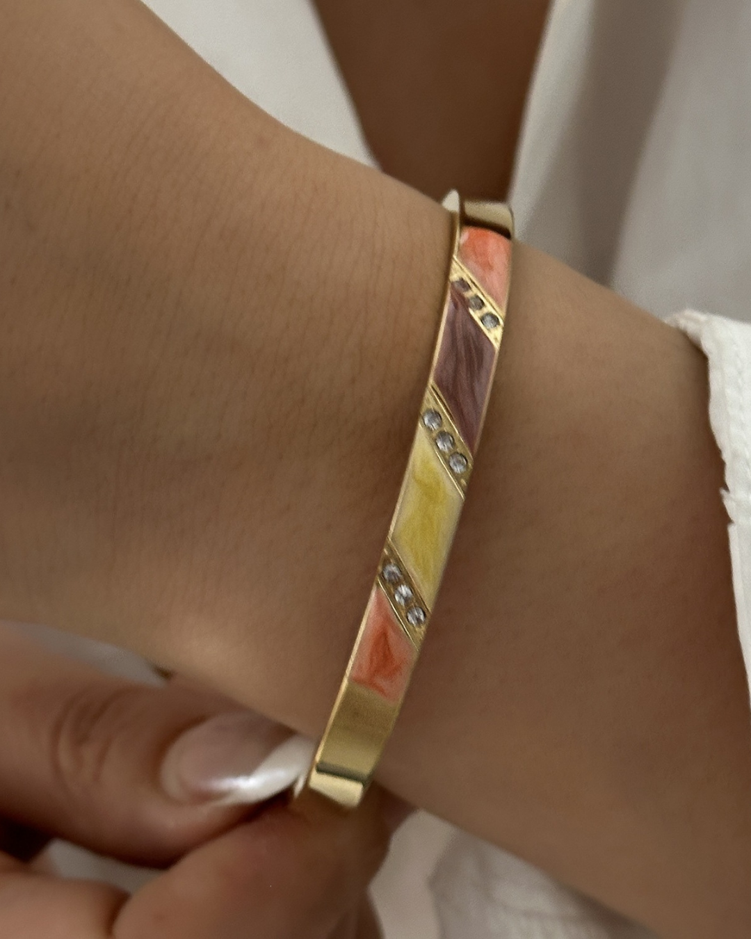 Sculpted Gold Accent Bracelet