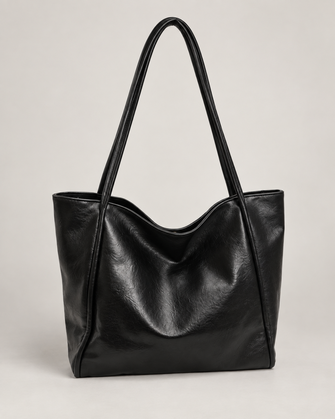Minimalist Slouchy Tote Bag with Long Shoulder Straps