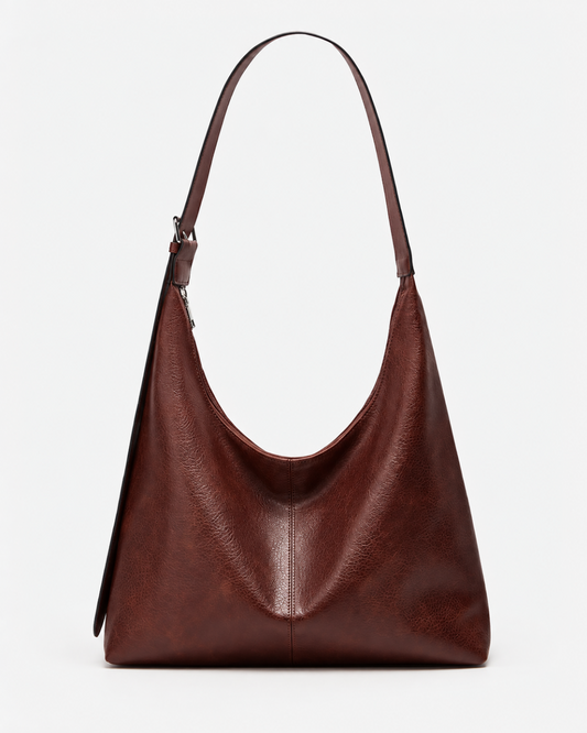 Minimalist Slouchy Hobo Shoulder Bag with Adjustable Strap