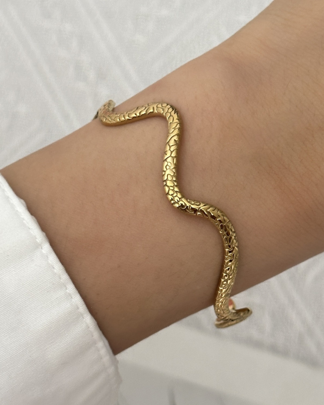 Sculpted Gold Accent Bracelet