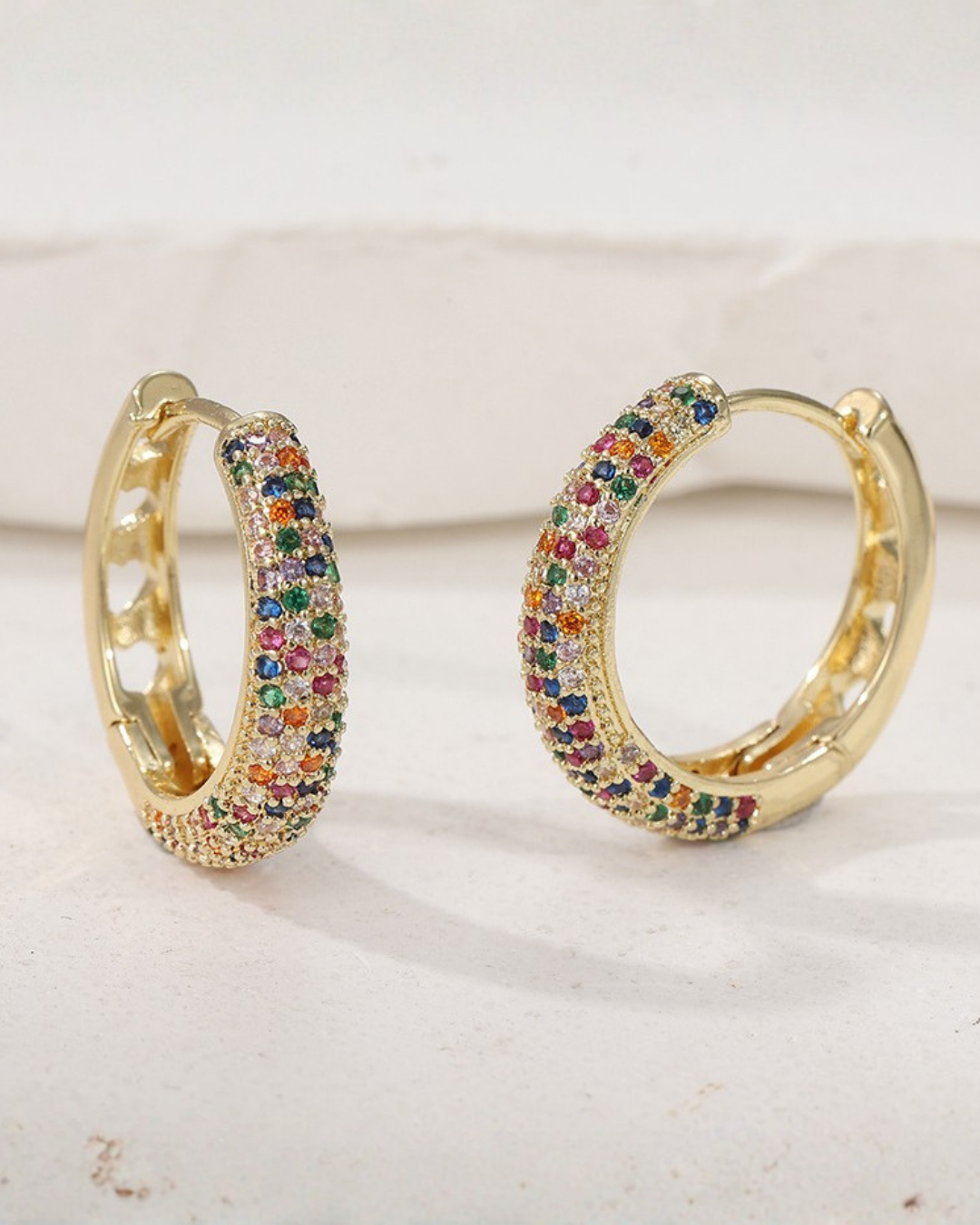 Turquoise Beaded Hoop Earrings