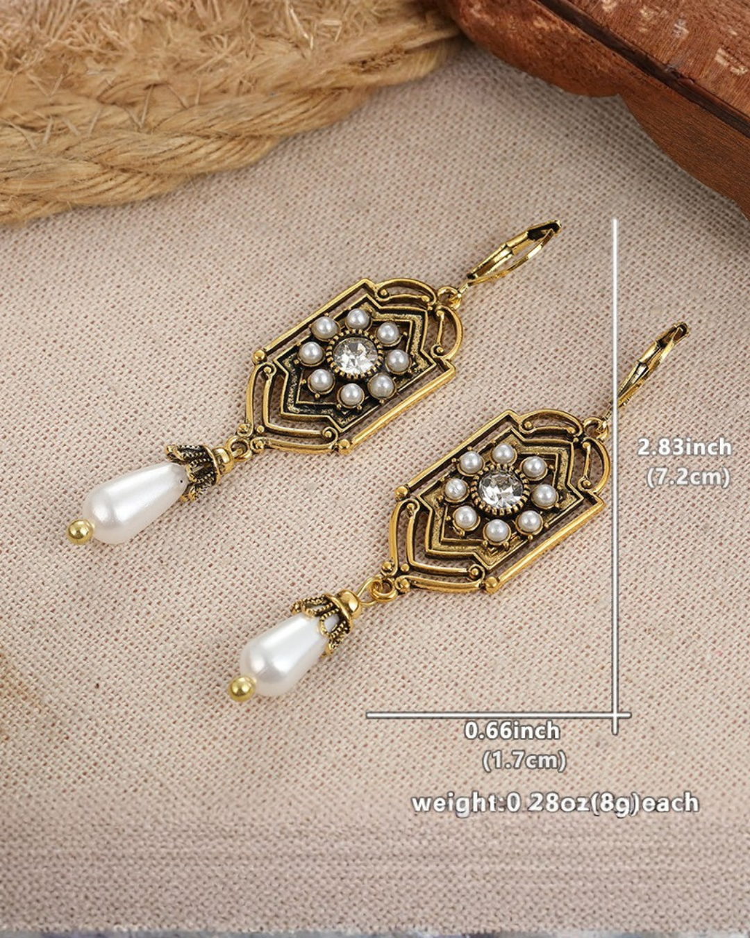 Vintage Teardrop Pearl Earrings