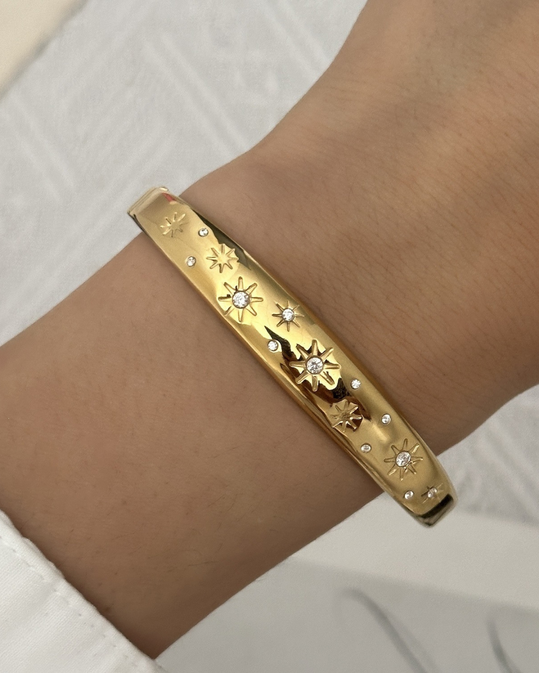 Sculpted Gold Accent Bracelet
