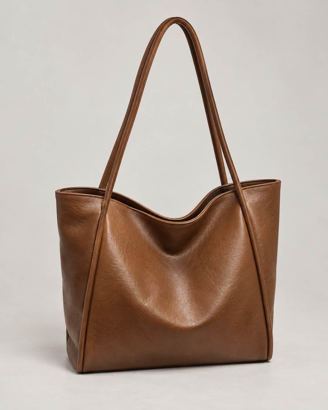 Minimalist Slouchy Tote Bag with Long Shoulder Straps