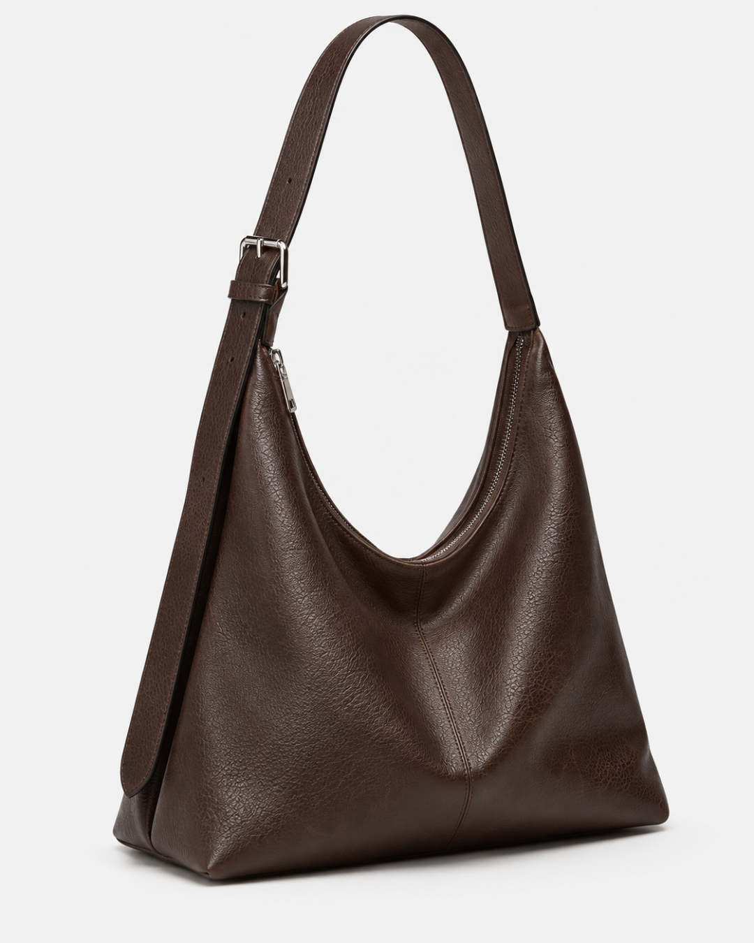 Minimalist Slouchy Hobo Shoulder Bag with Adjustable Strap