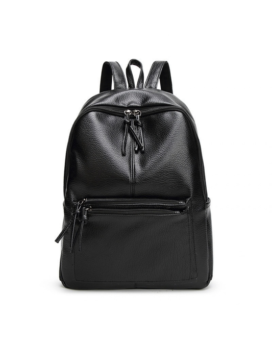 Alessia Black Textured Backpack