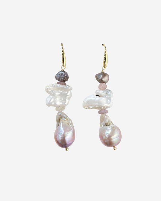 Isadora Baroque Pearl Drop Earrings