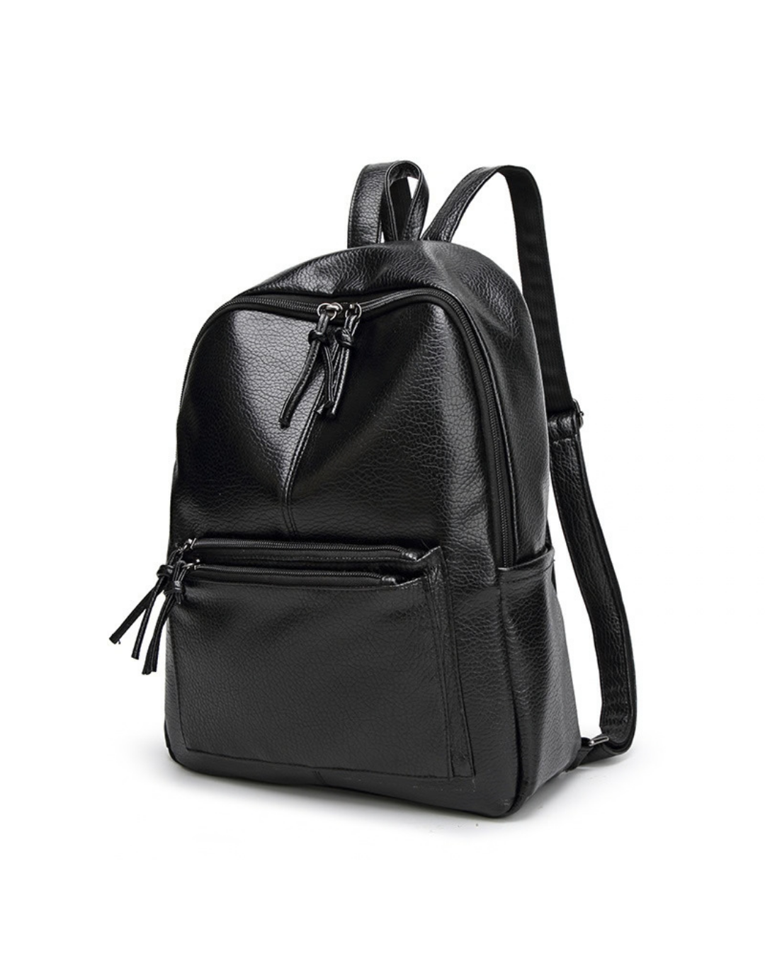 Alessia Black Textured Backpack