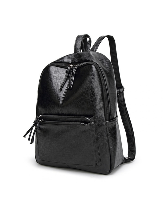 Alessia Black Textured Backpack