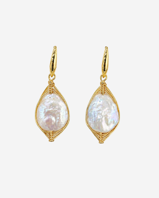Seraphina Baroque Pearl Drop Earrings