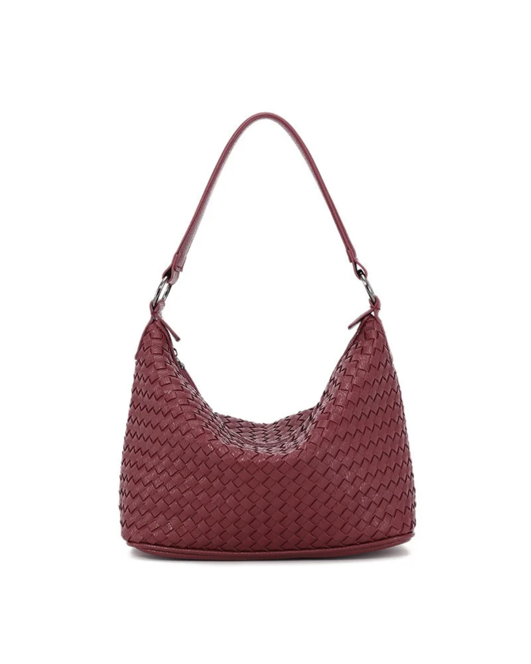 Woven Slouchy Hobo Shoulder Bag with Braided Texture